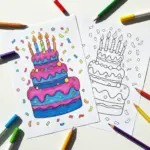Birthday Cake Coloring Page