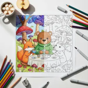 Cute Cozy Coloring Pages