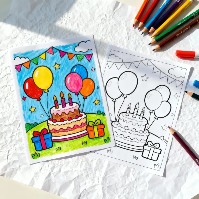 Happy Birthday Coloring Pages