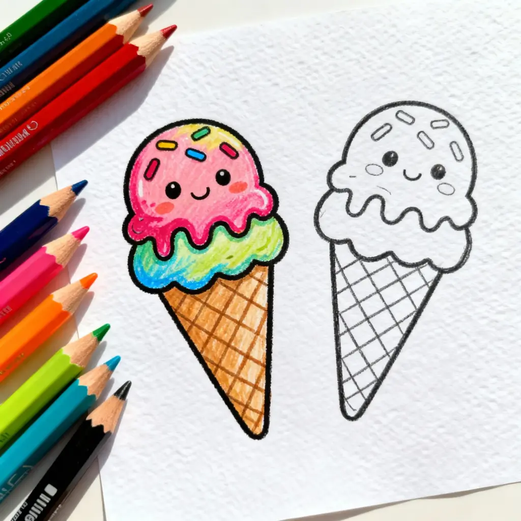 Ice Cream Coloring Pages