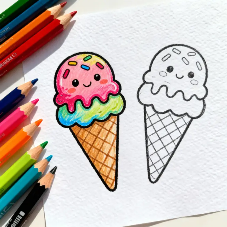 Ice Cream Coloring Pages