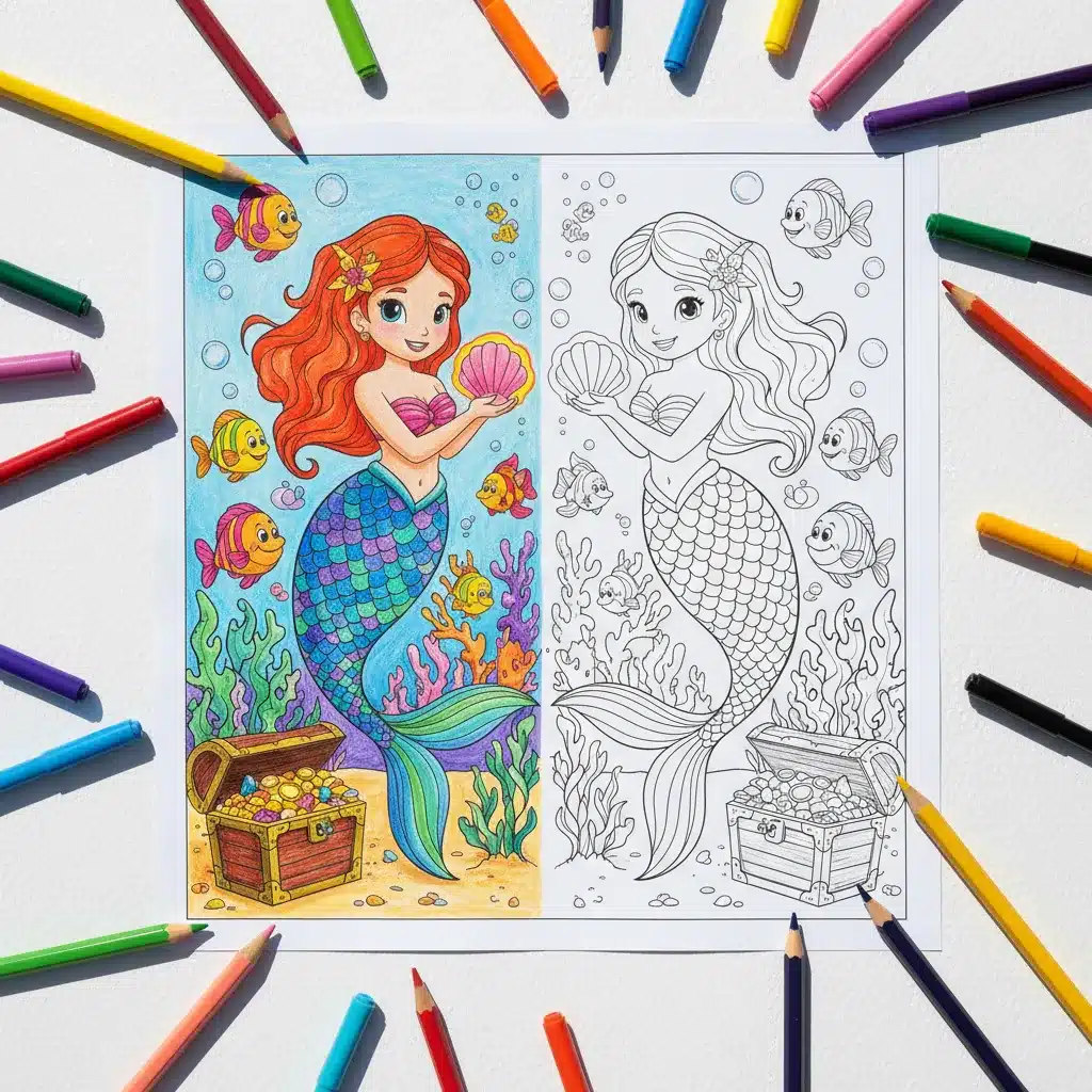 Mermaid Coloring Pages
