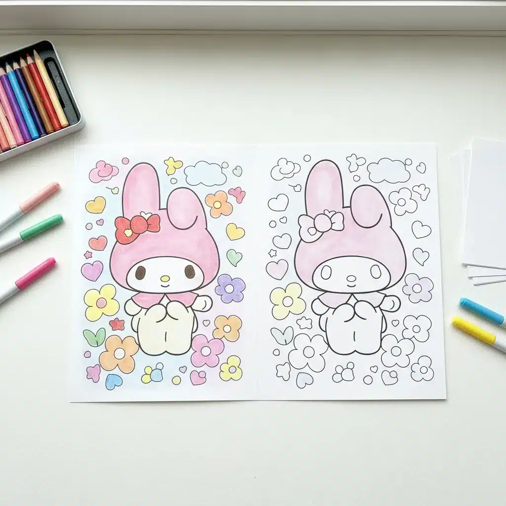 My Melody Coloring Pages