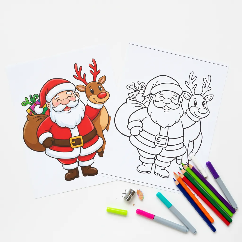 Santa Coloring Pages