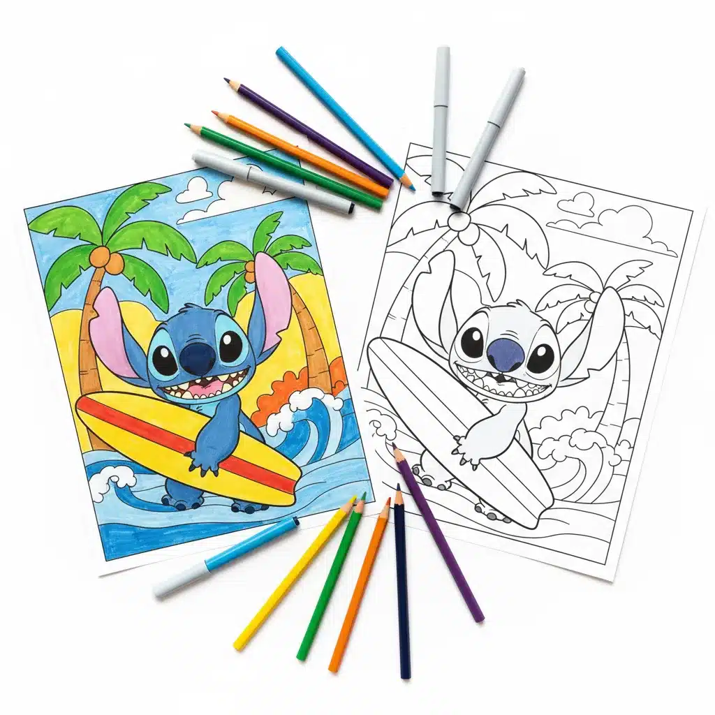 Stitch Coloring Pages