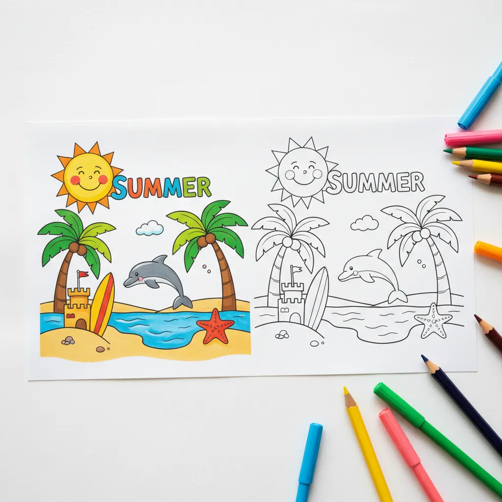 Summer Coloring Pages