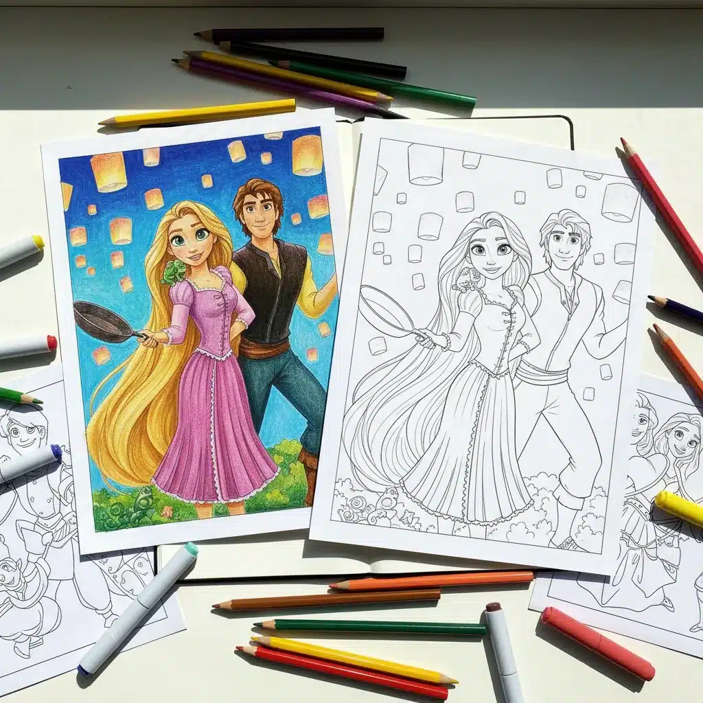 Tangled Coloring Pages