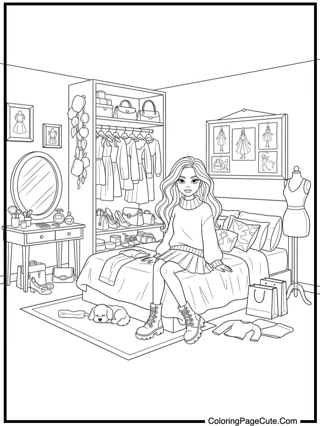 Fashionista in Her Room