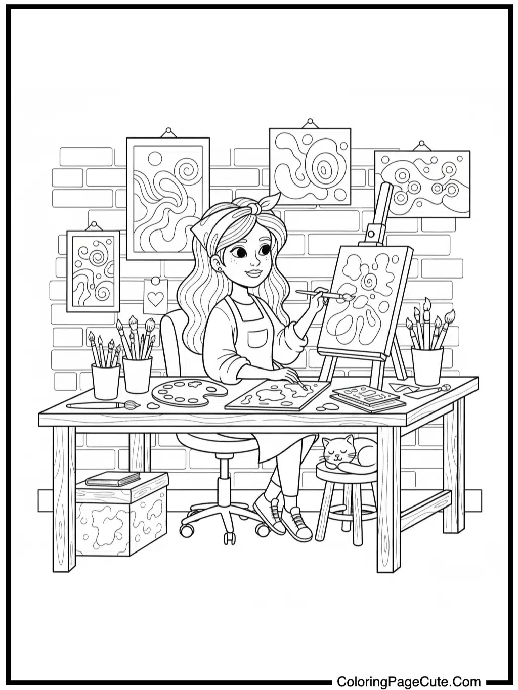 Creative Art Studio Girl