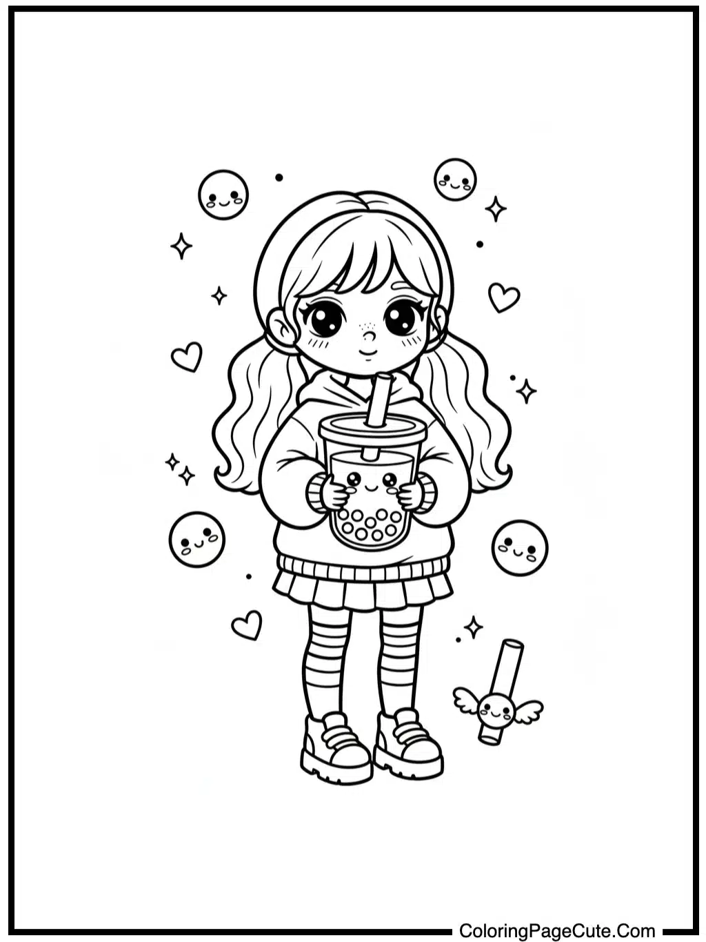 Bubble Tea Kawaii Girl