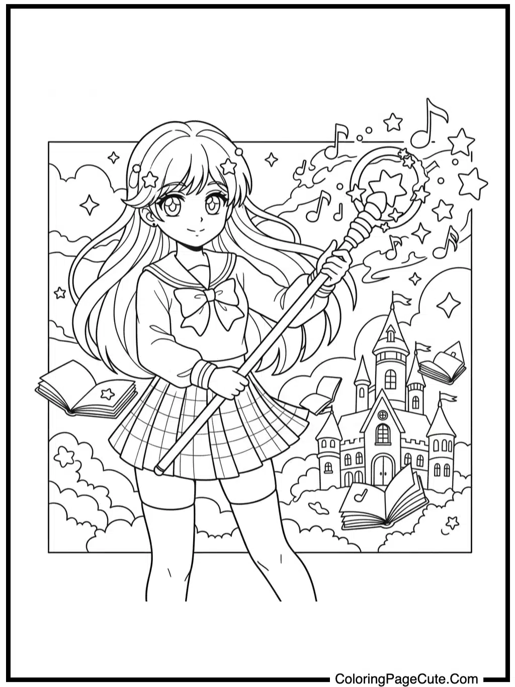 Anime School Girl Magic