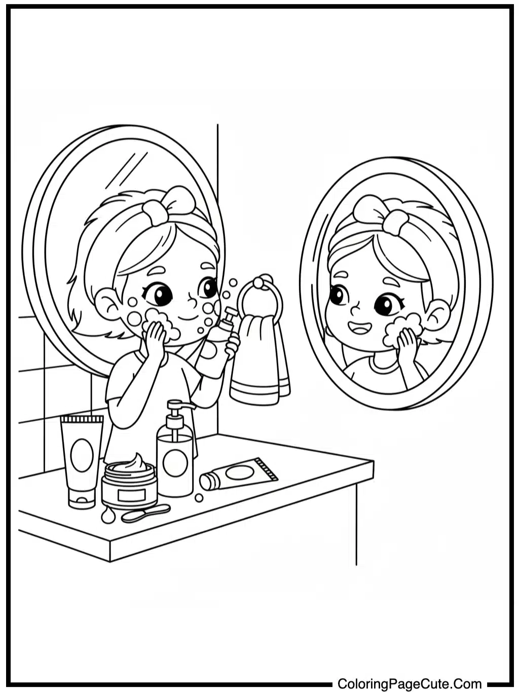 Skincare Routine Girl