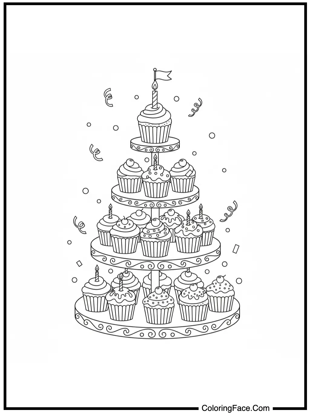 Cupcake Birthday Tower