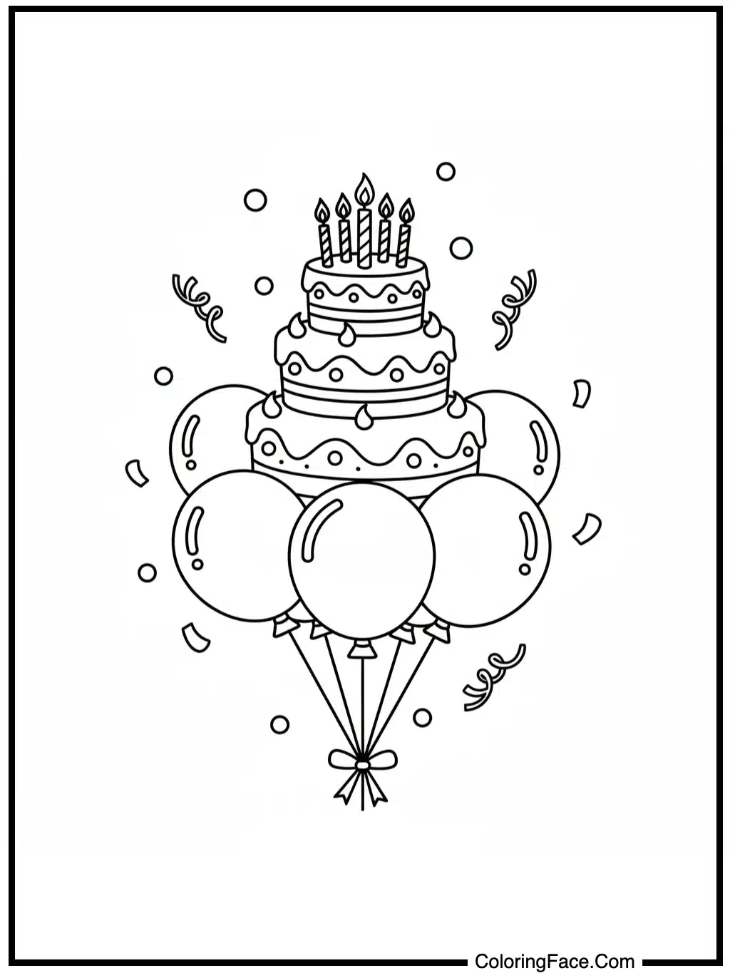 Floating Cake with Balloons