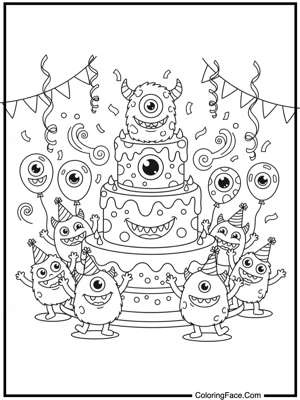 Monster Birthday Cake Party