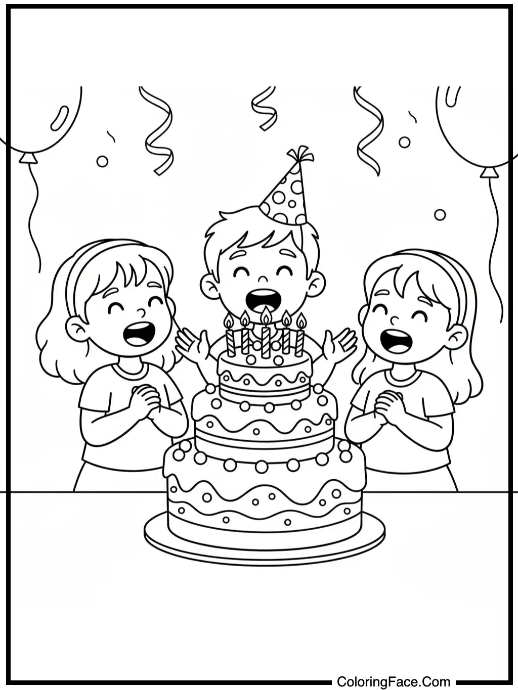 Birthday Cake with Kids Singing