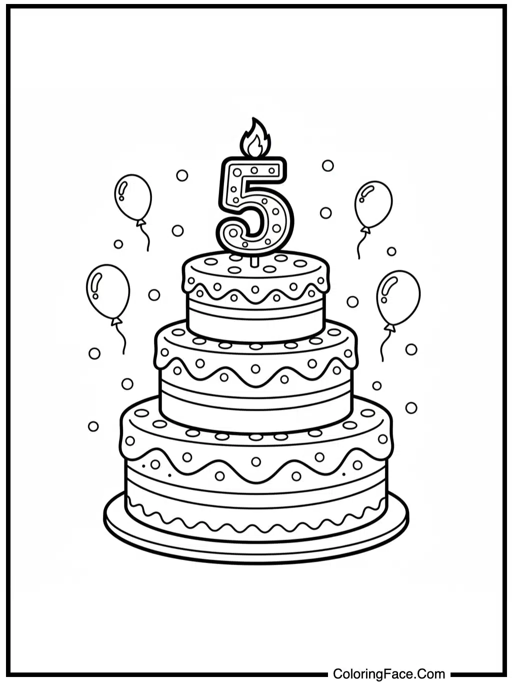 Birthday Cake with Number Topper