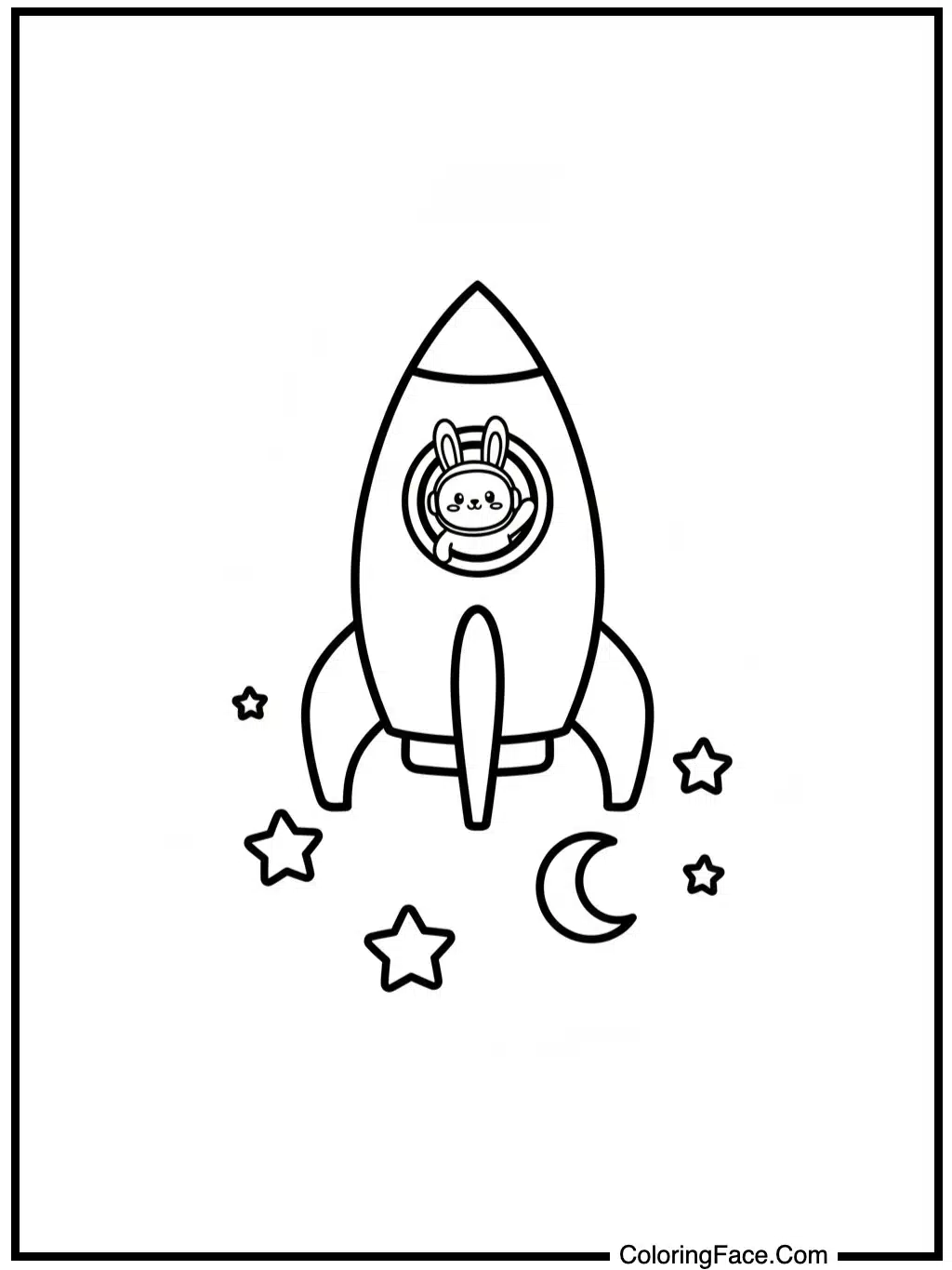 bunny astronaut rocket