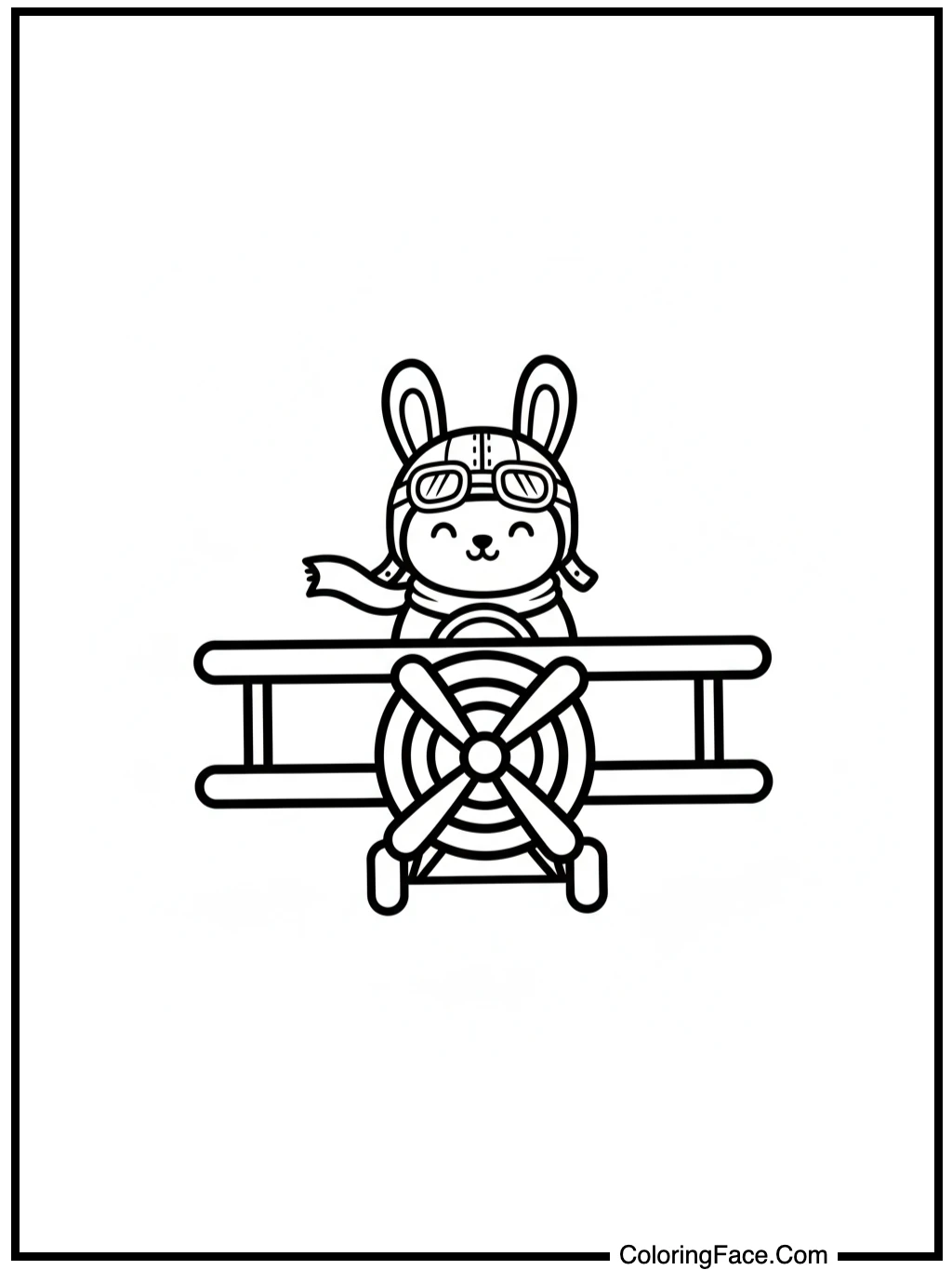 bunny aviator biplane