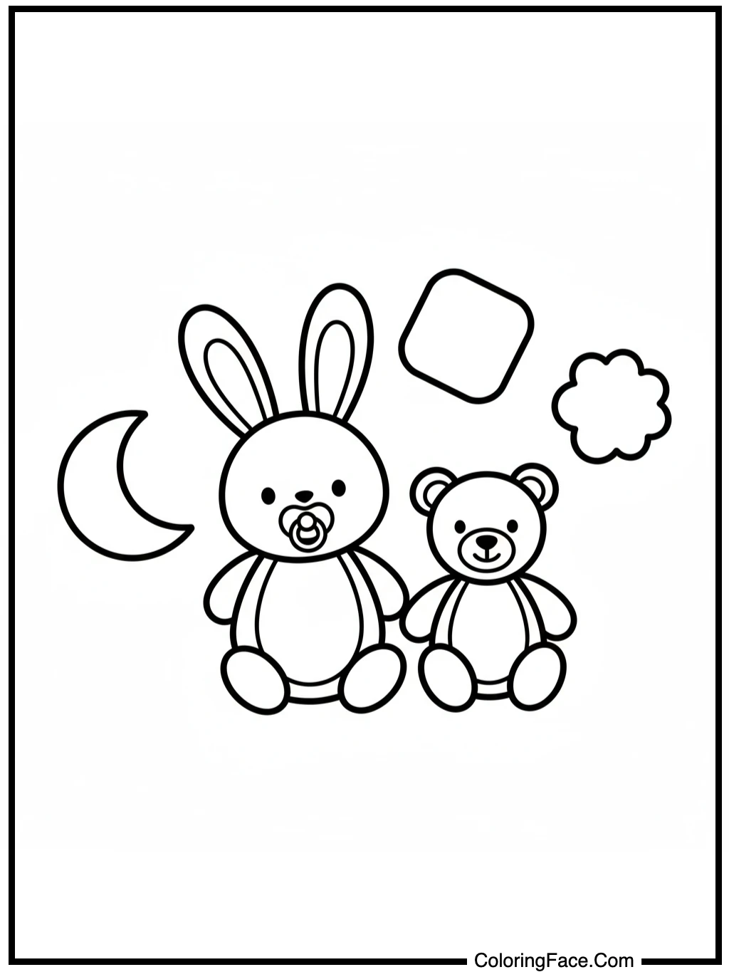 baby bunny pacifier teddy