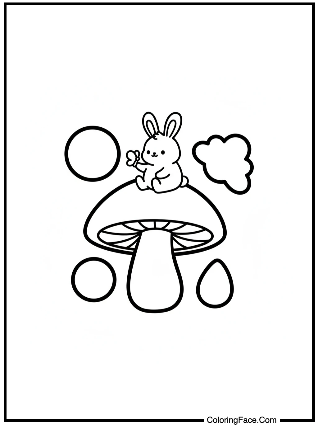 bunny butterfly mushroom