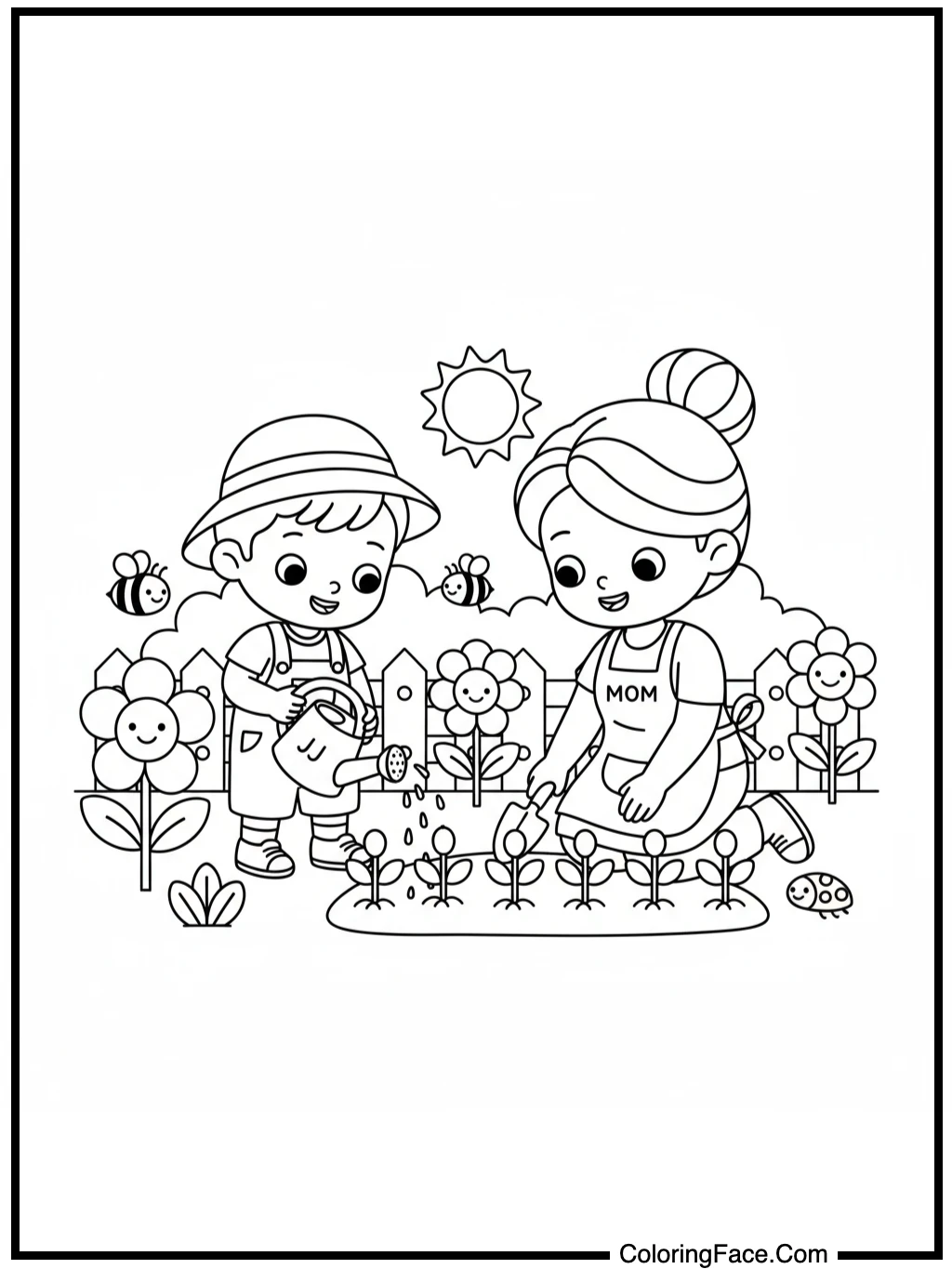 JJ Helping Mom in the Garden