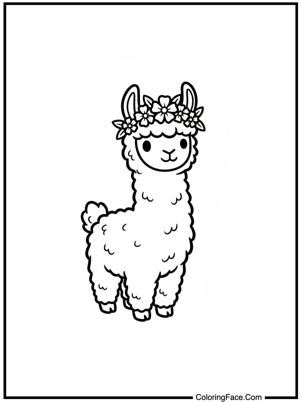 Little Llama's Flower Crown