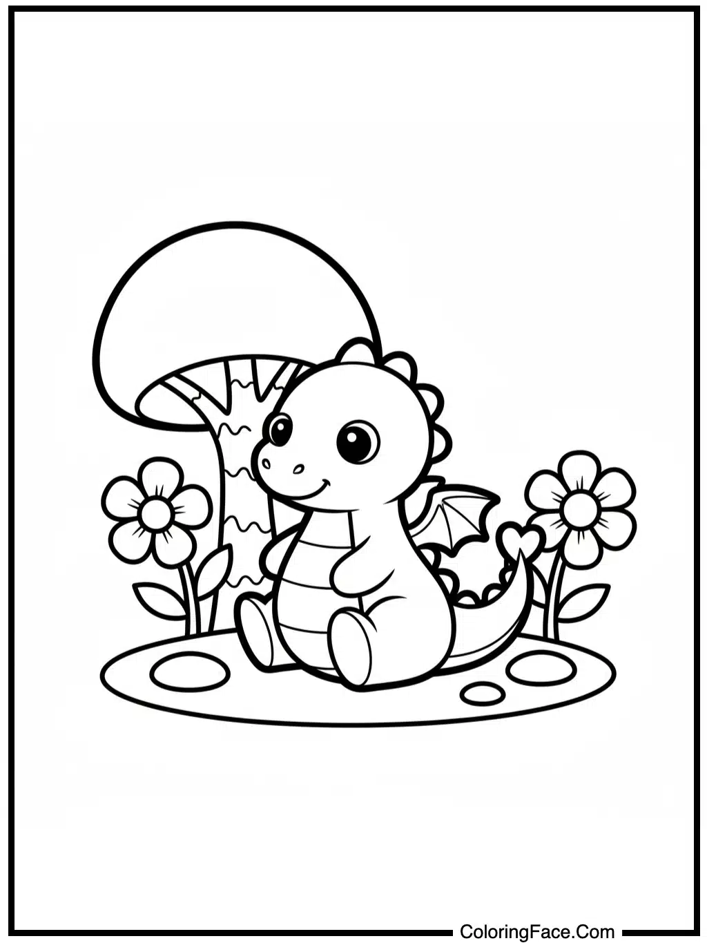 Baby Dragon in the Garden