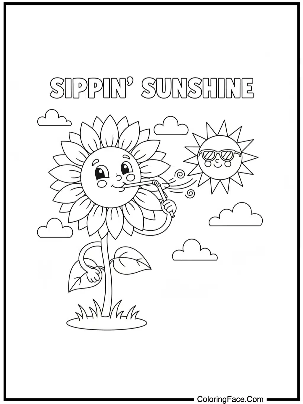 Sun-Sippin' Sunflower