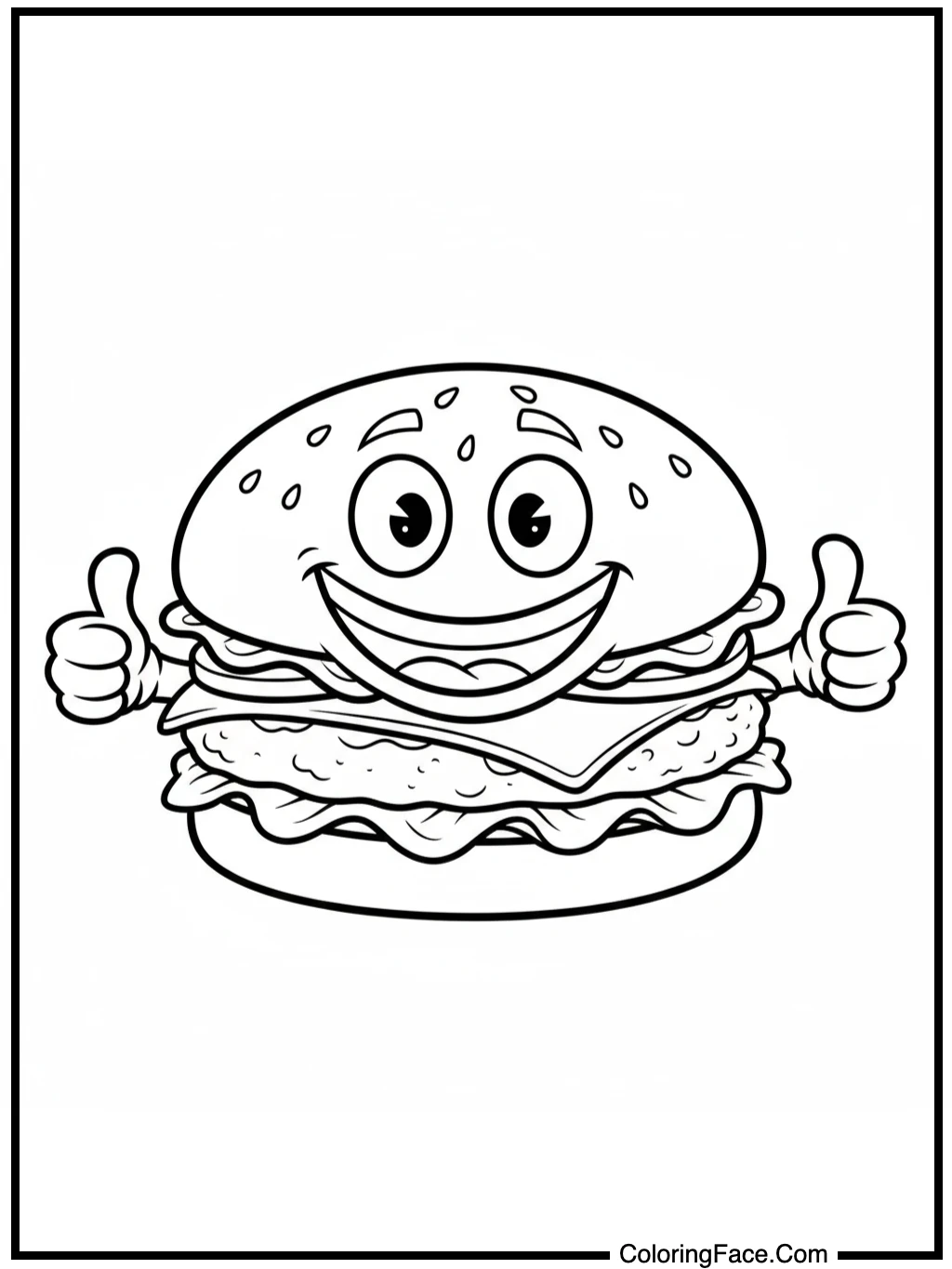 Goofy-Grin Hamburger