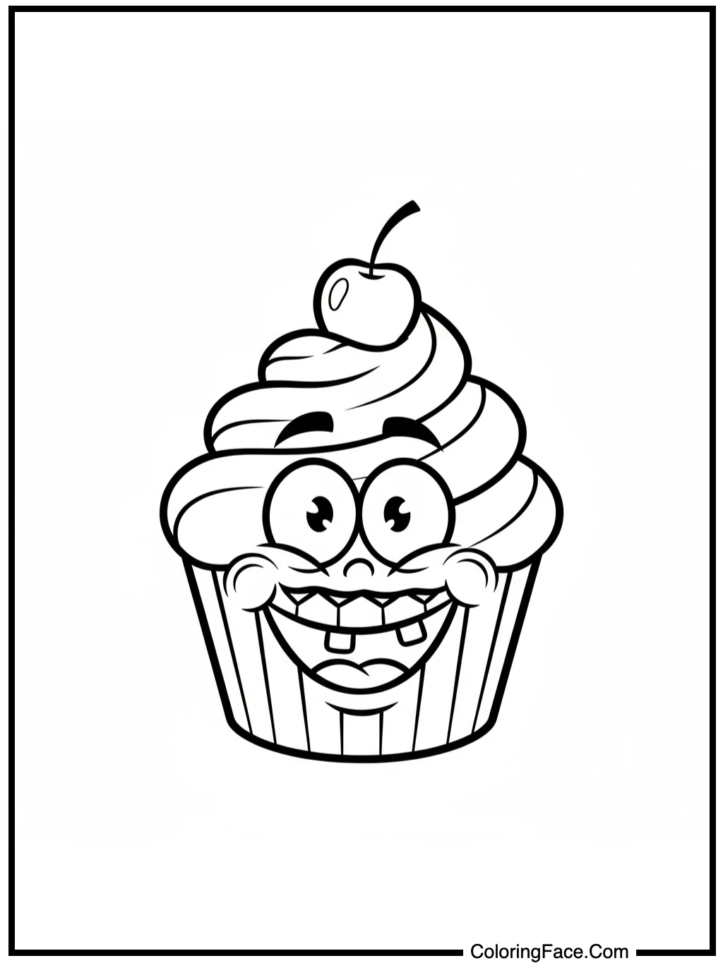 Funny Face Cupcake