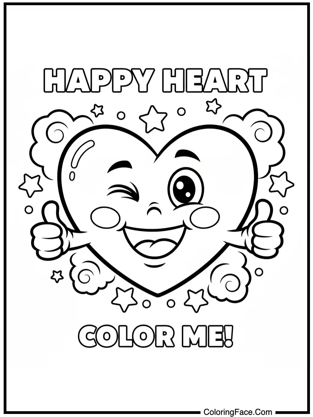 Winking Whimsy Heart