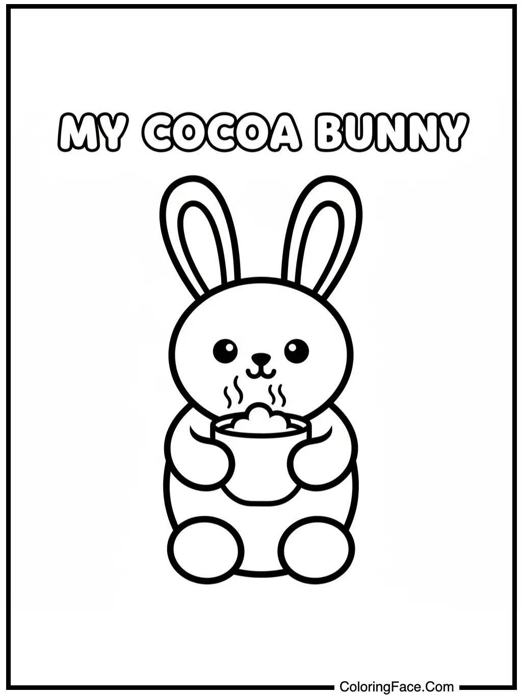 Bunny Drinking Cocoa