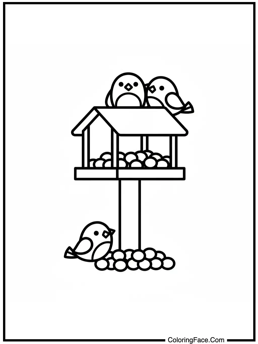 Birds at Winter Feeder