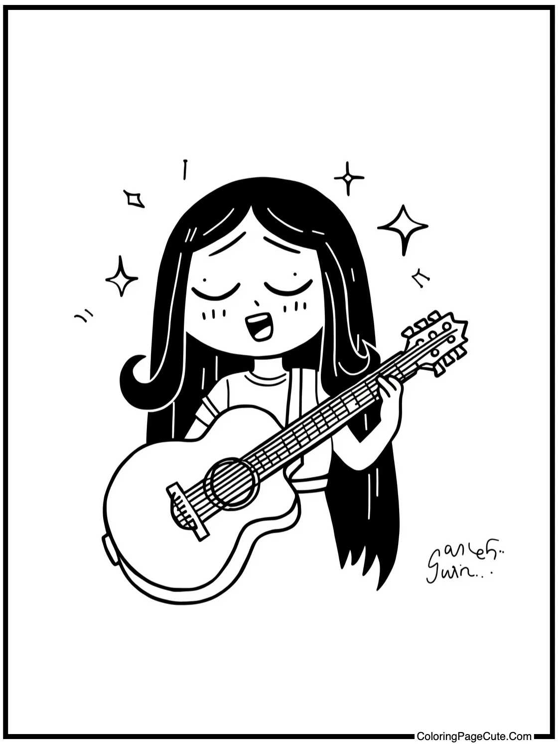 Marceline singing softly