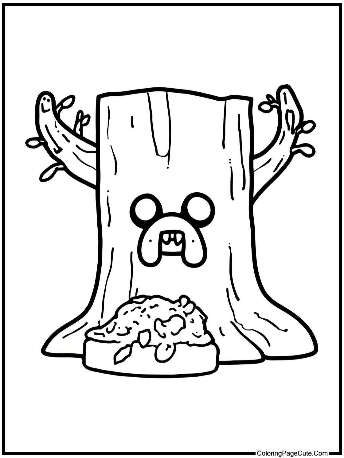 Tree Trunks eating pie