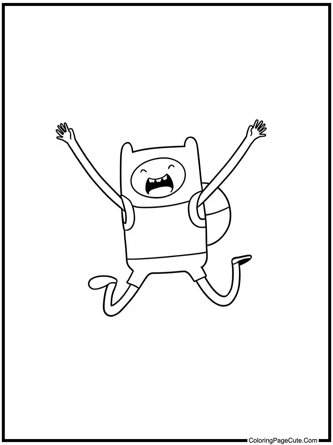 Finn jumping excitedly