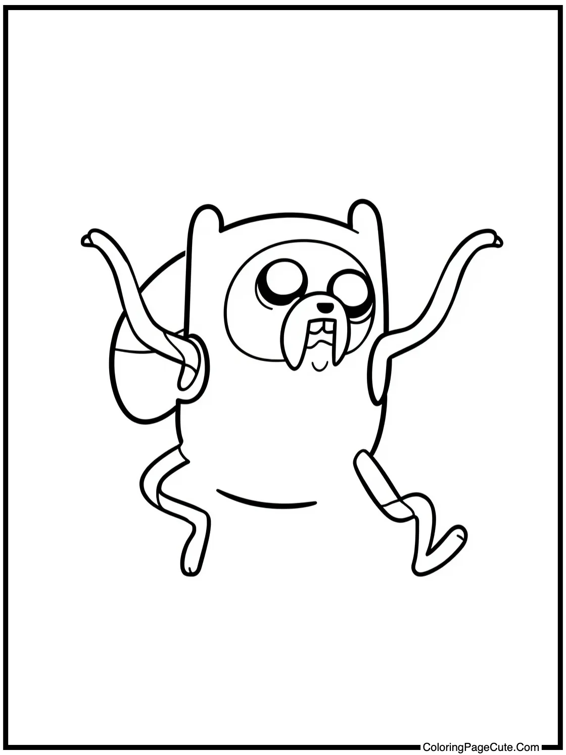 Jake shapeshifting playfully