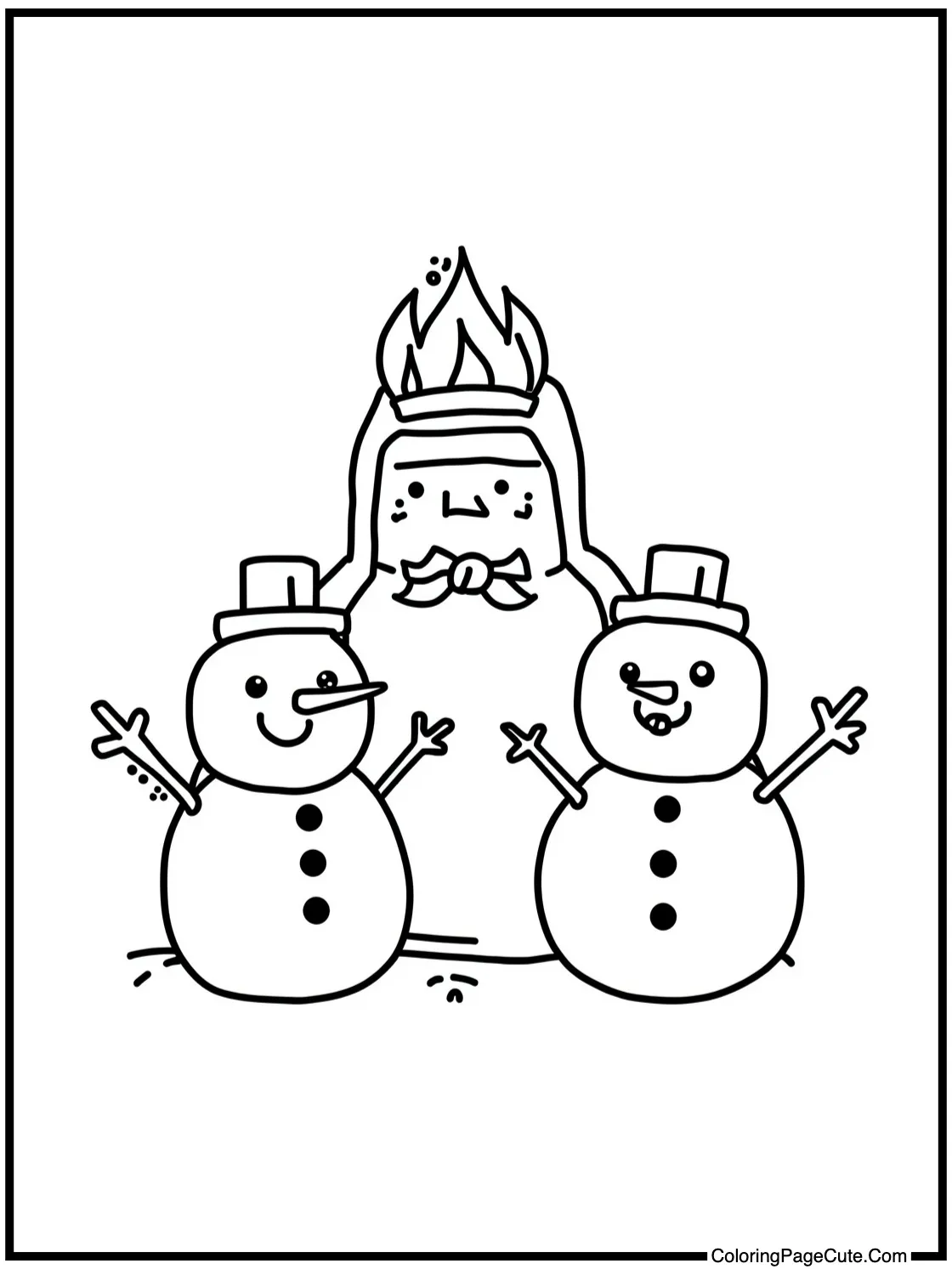 Ice King building snowmen