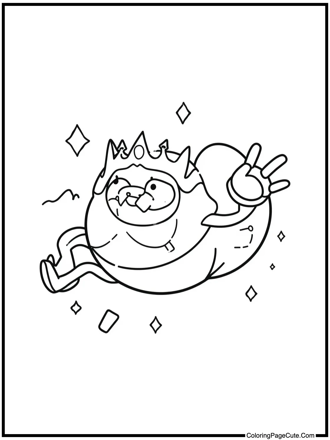 Lumpy Space Princess floating