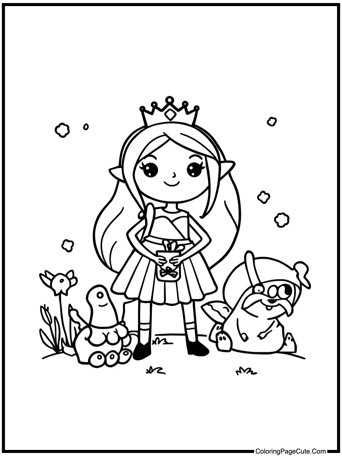 Princess Bubblegum gardening