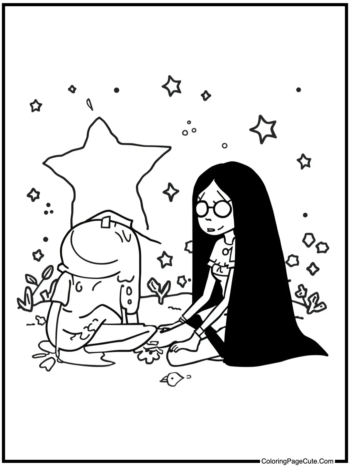 Marceline stargazing peacefully