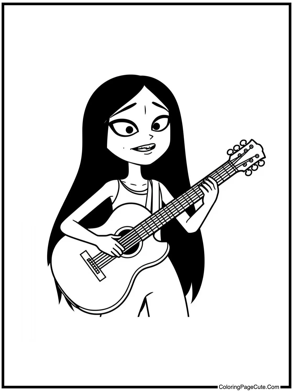 Marceline with her guitar