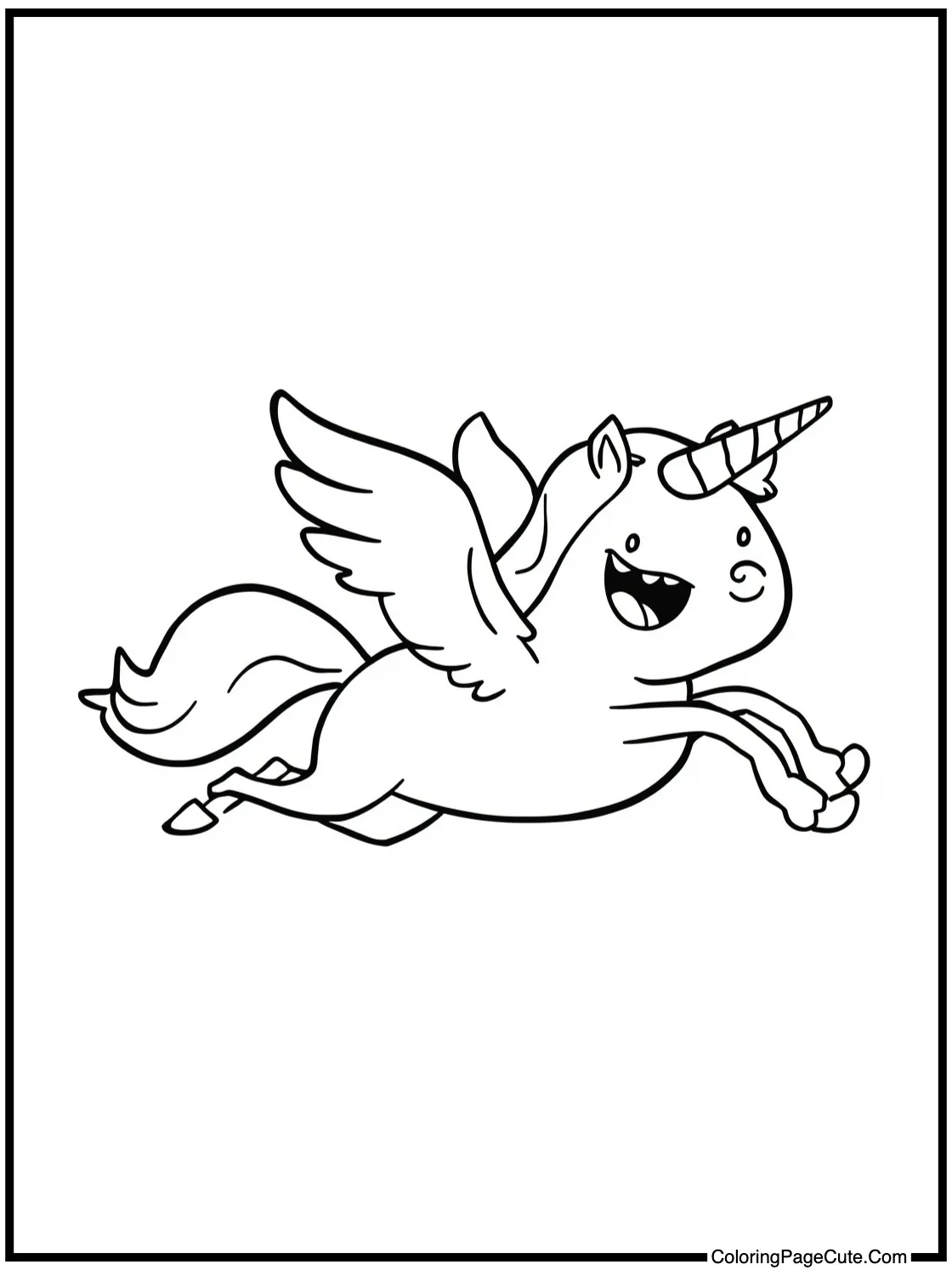 Lady Rainicorn flying happily