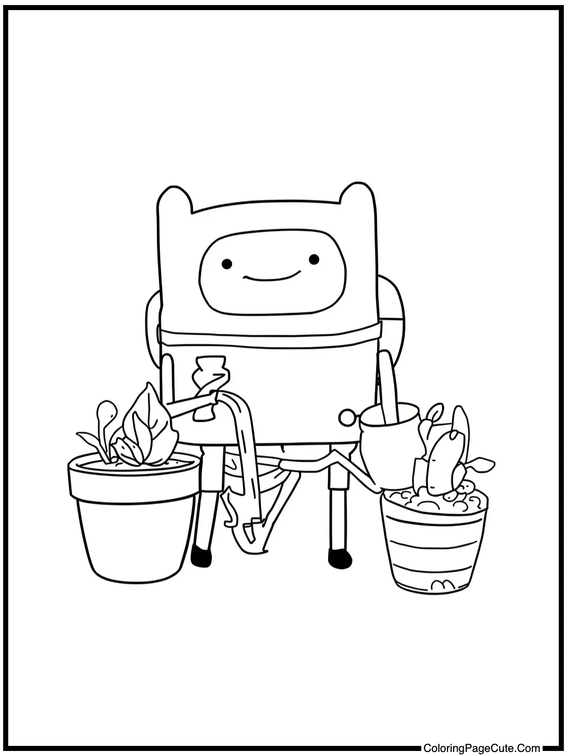BMO watering plants
