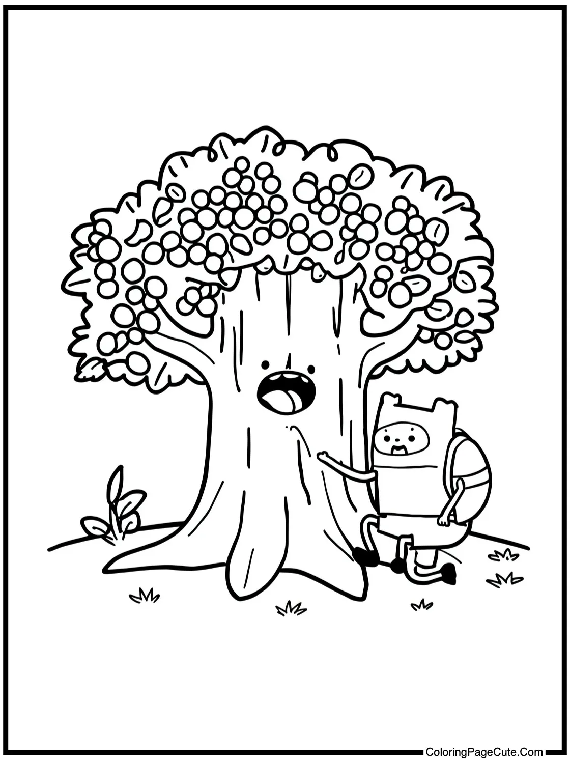 Tree Trunks picking berries