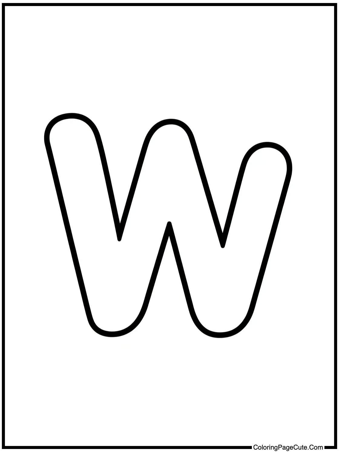 Letter W with Watermelon