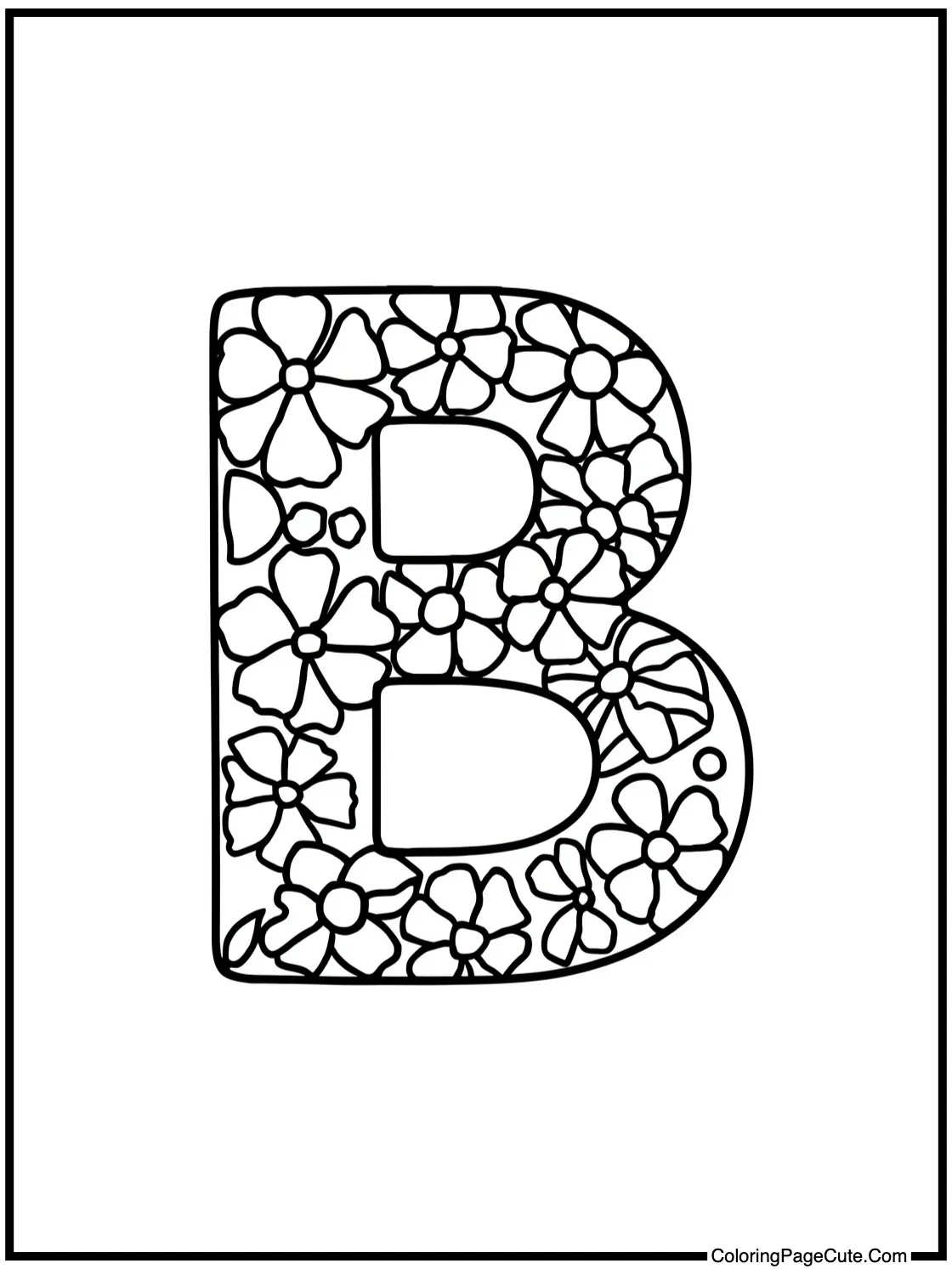 Floral Letter B
