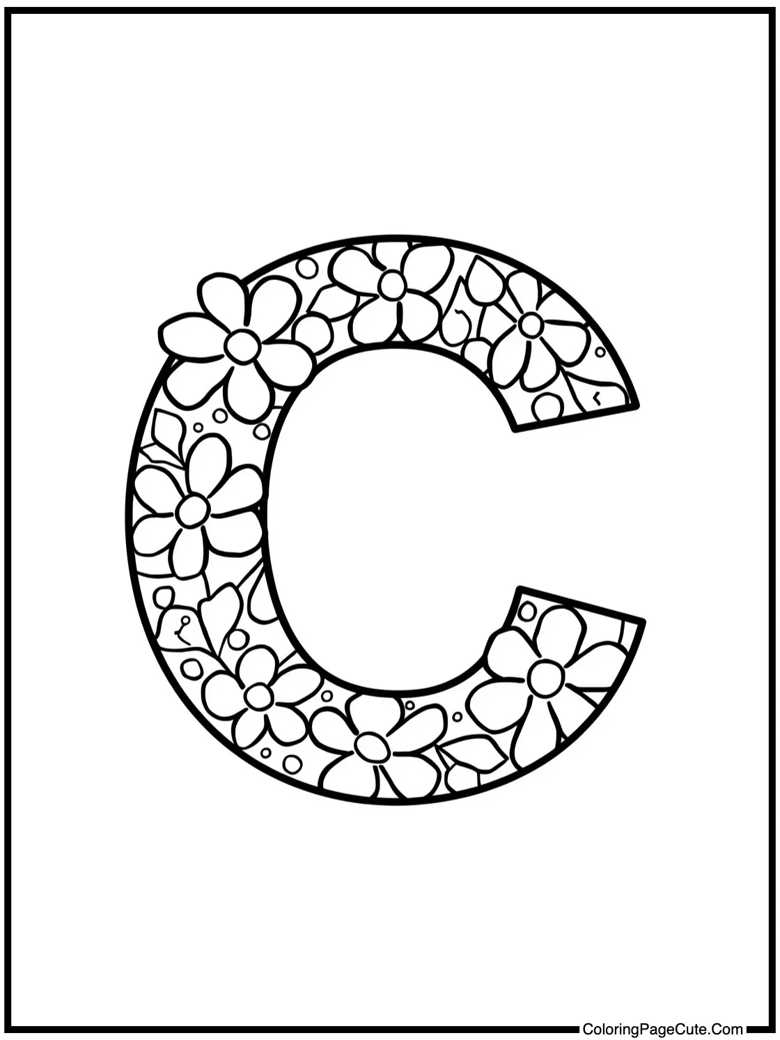 Floral Letter C