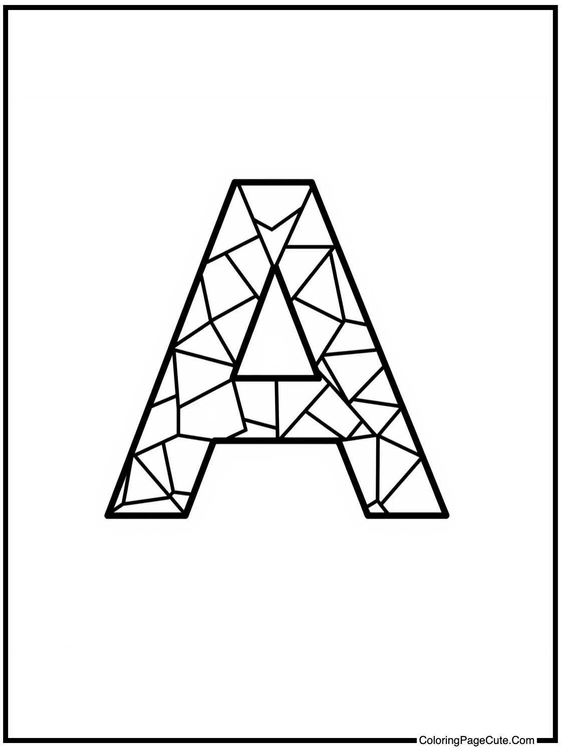 Geometric Pattern Letter A